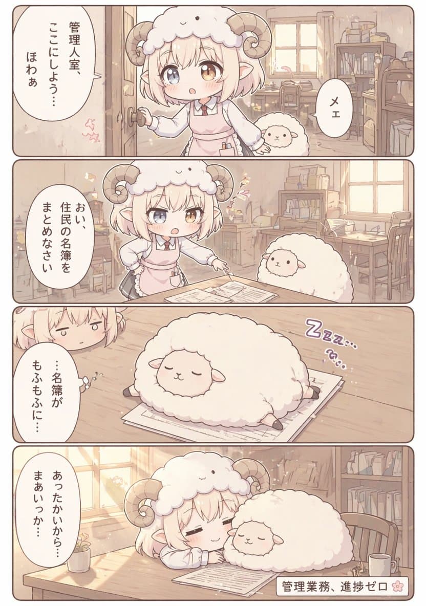 Cute Sheep Girl Office Manga Page preview image 1