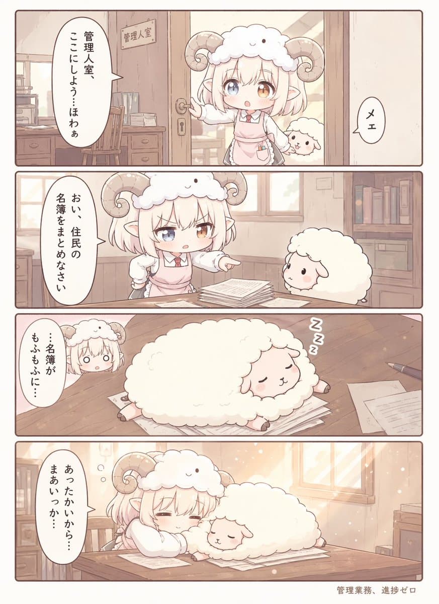 Cute Sheep Girl Office Manga Page preview image 2