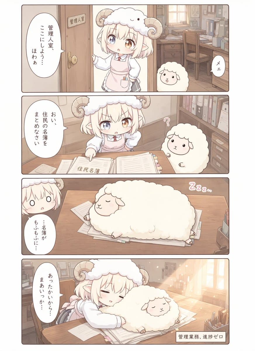 Cute Sheep Girl Office Manga Page preview image 3