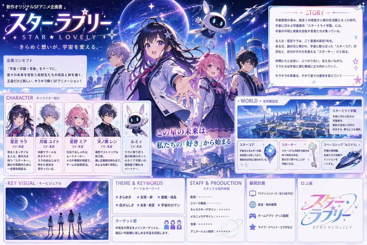 Anime Sci-Fi School Proposal Board preview image 1