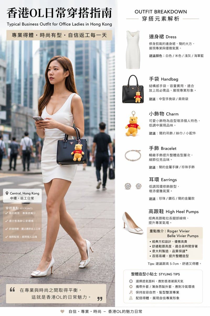 Hong Kong Office Lady Outfit Infographic preview image 1
