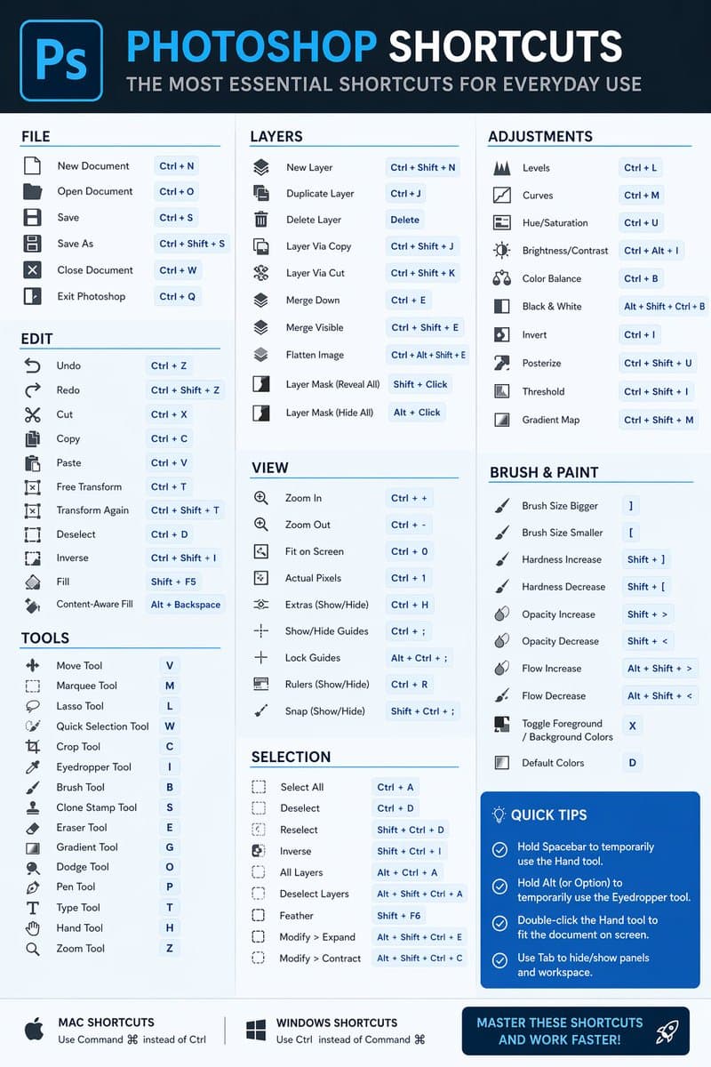 Software Shortcut Infographic preview image 1