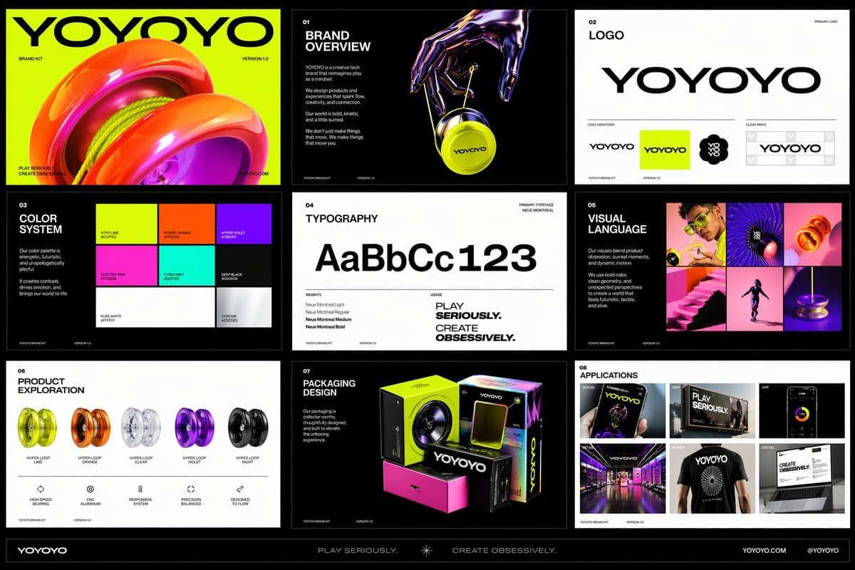 Futuristic Yo-Yo Brand Book Board preview image 1