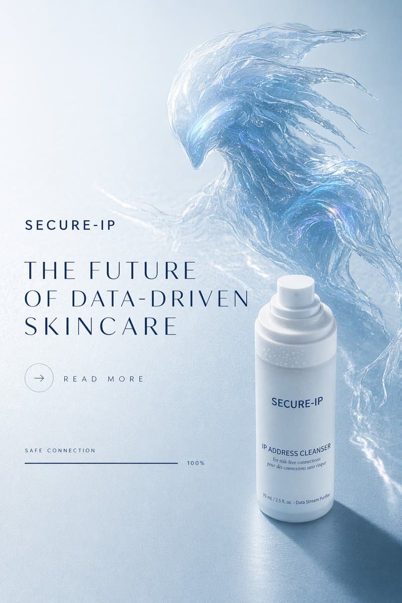 Futuristic Data-Driven Skincare Ad preview image 1