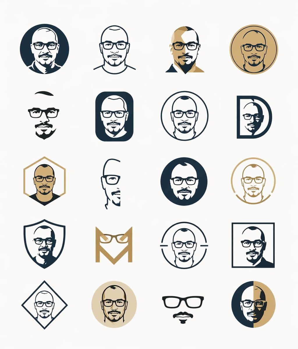 Minimal Male Avatar Logo Grid preview image 1