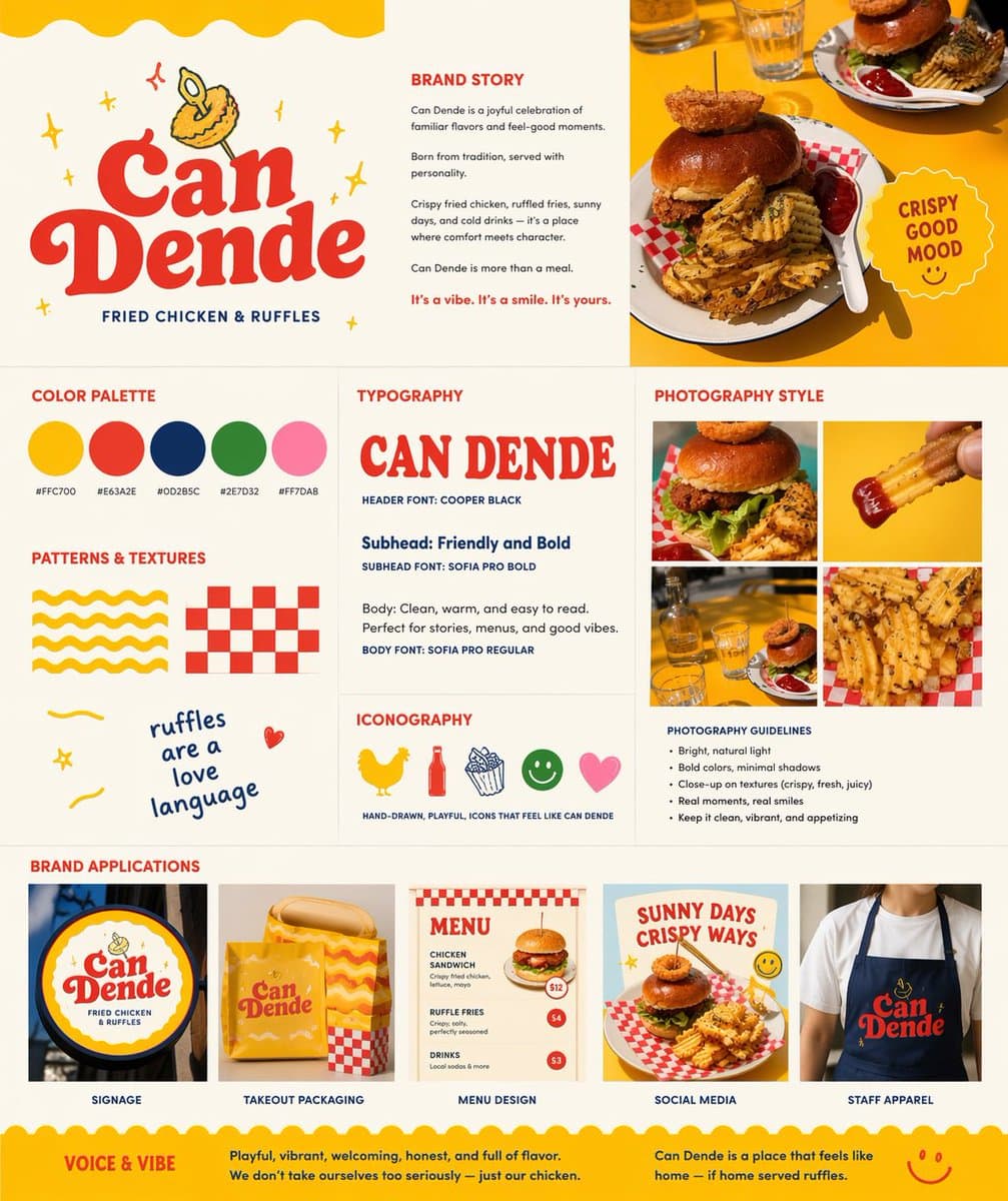 Retro Fast-Food Brand Board preview image 1