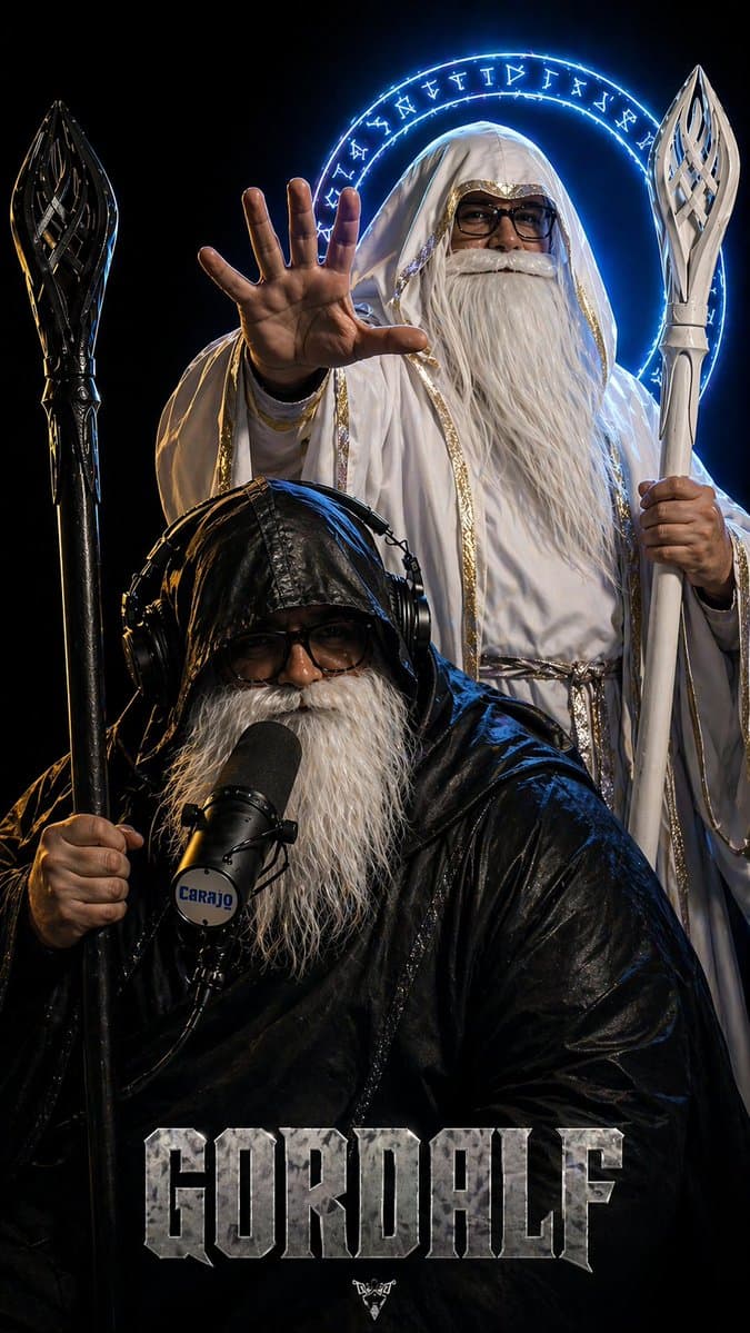 Dark Fantasy Wizard Podcast Poster preview image 1