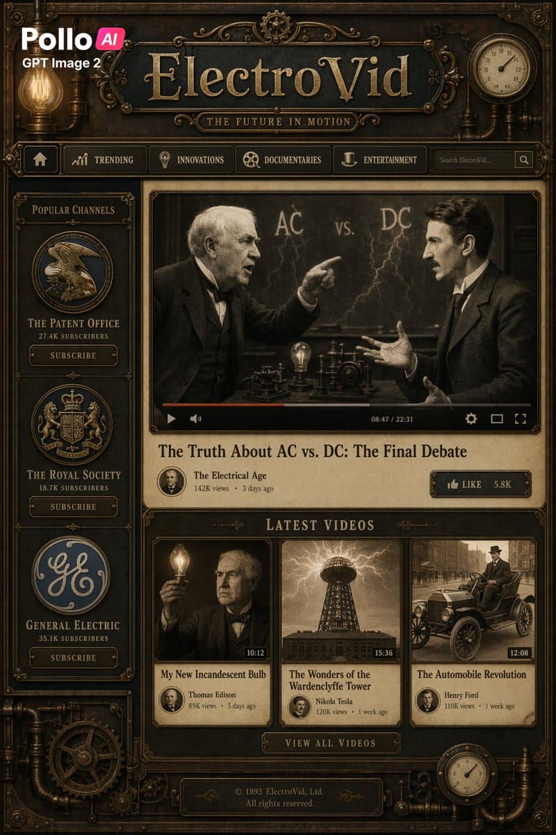 Steampunk ElectroVid Homepage preview image 1