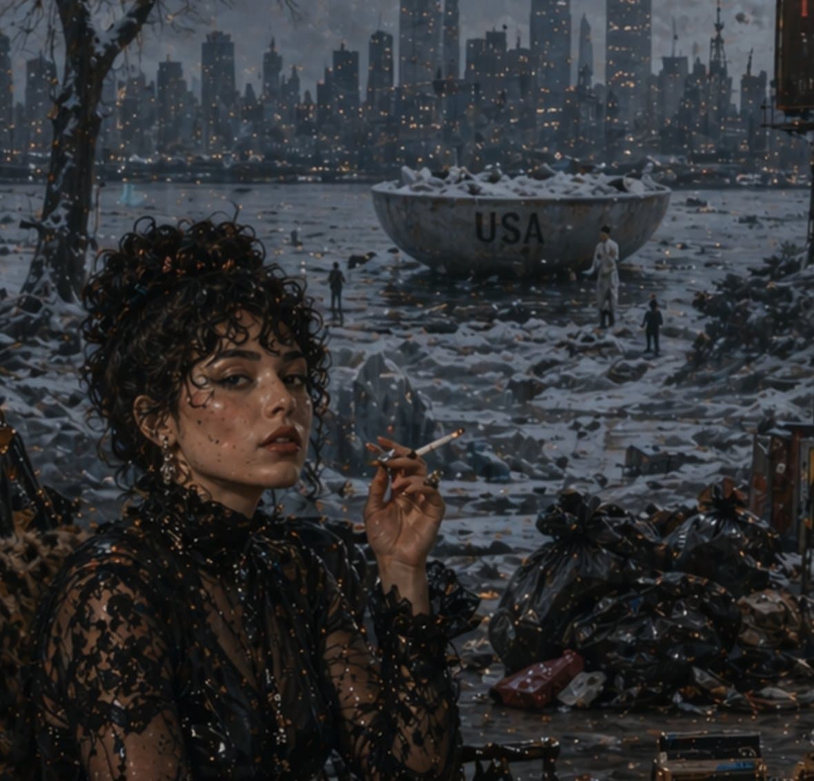 Dystopian Woman by Frozen Waterfront preview image 1