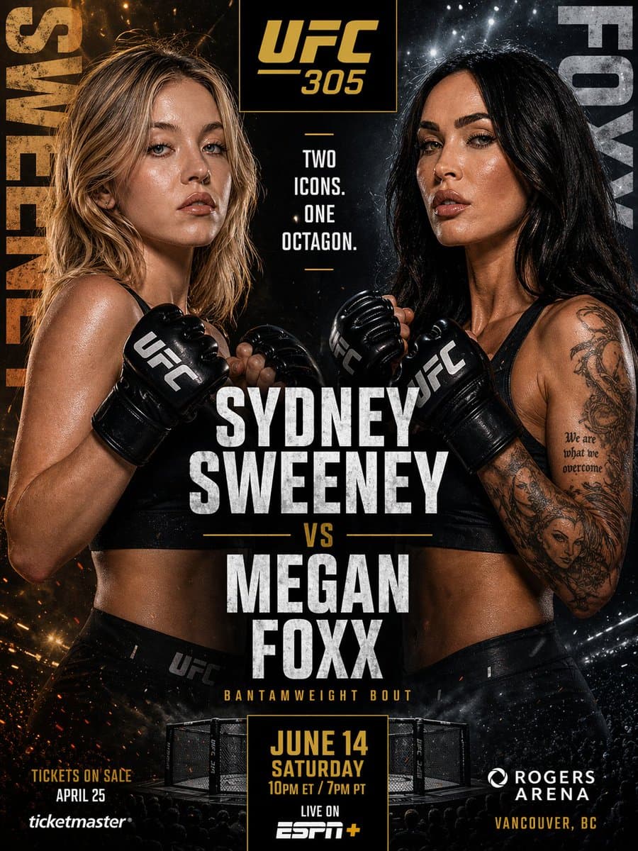 UFC-Style Women's Fight Poster preview image 1