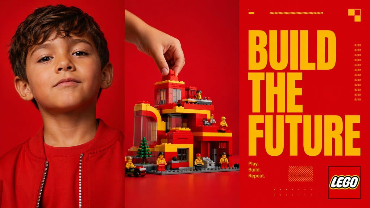 Red Triptych Build the Future Poster preview image 1