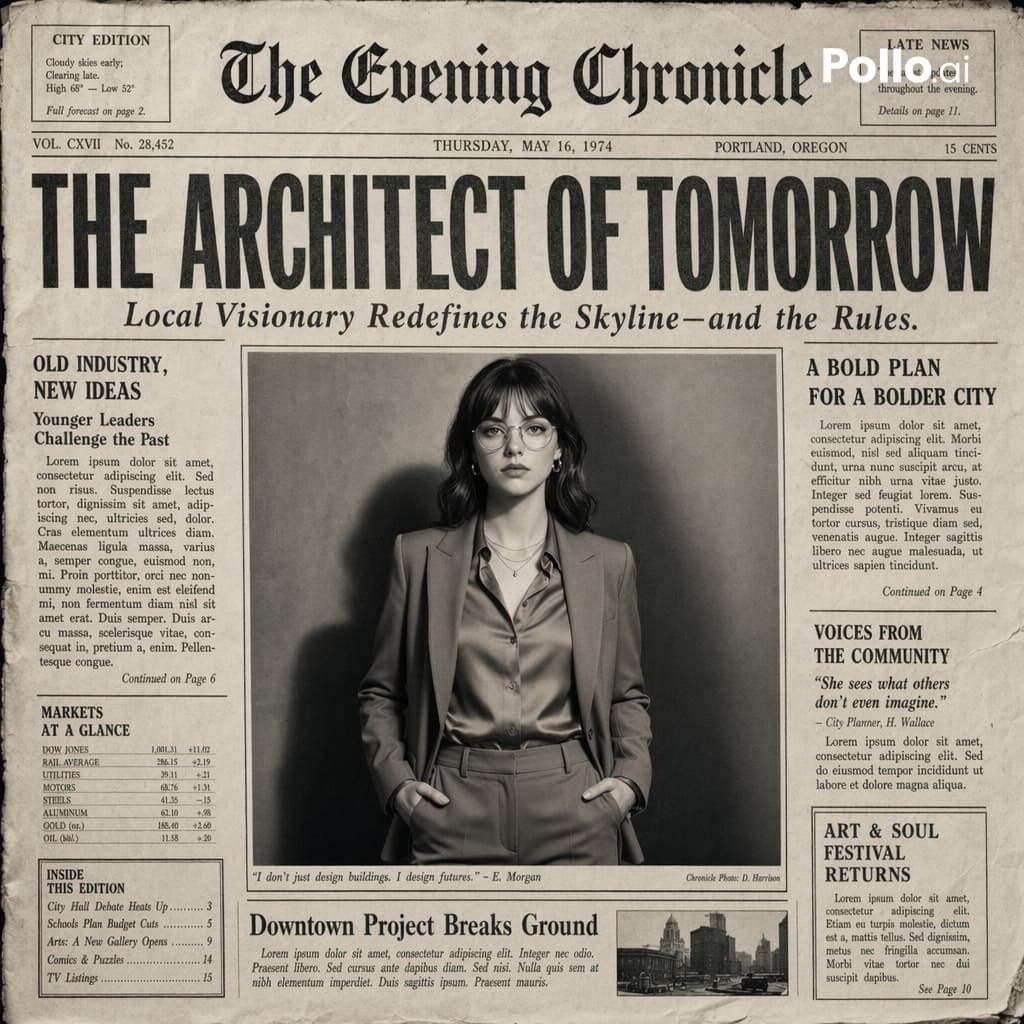 Vintage Newspaper Front Page Generator preview image 1