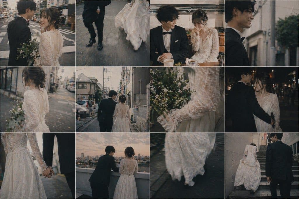 Emotional Japanese Wedding Photo Collage preview image 1