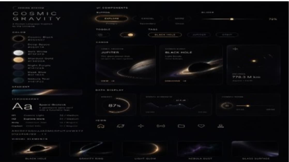 Cosmic Gravity Glass UI System preview image 1