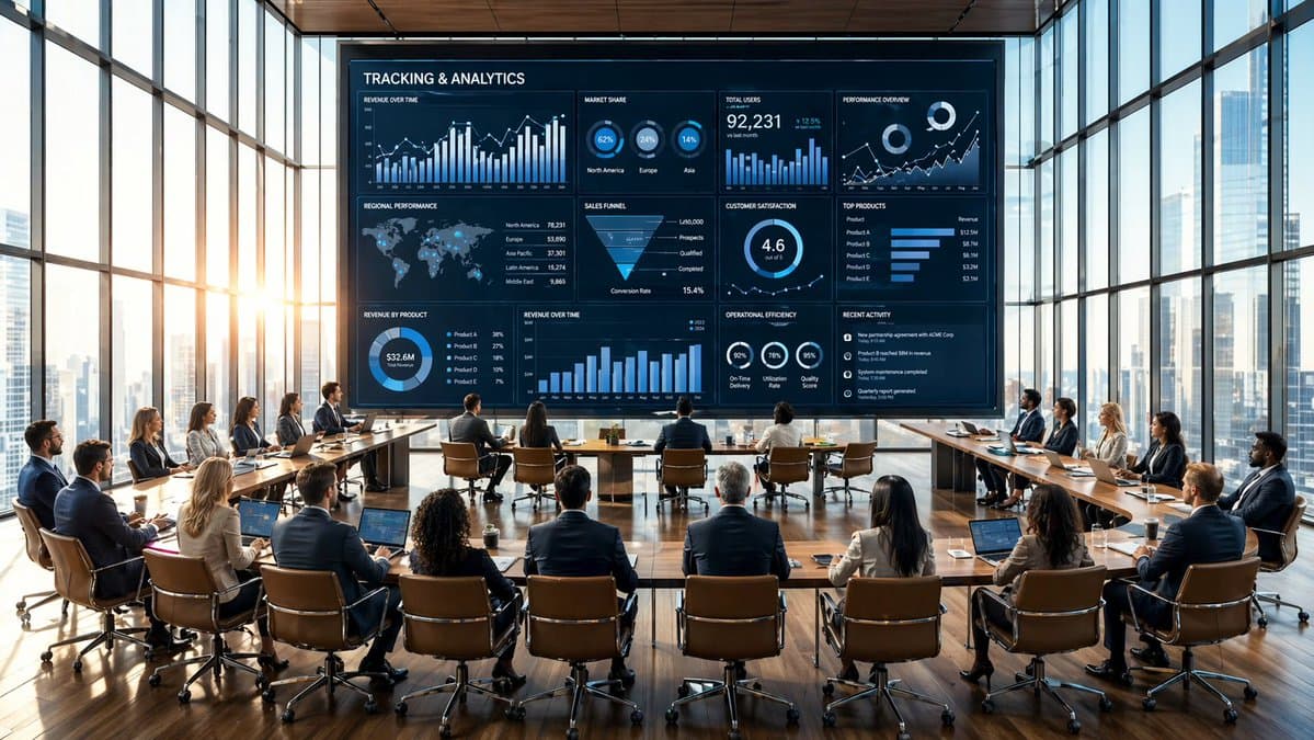 Futuristic Boardroom Analytics Meeting preview image 2