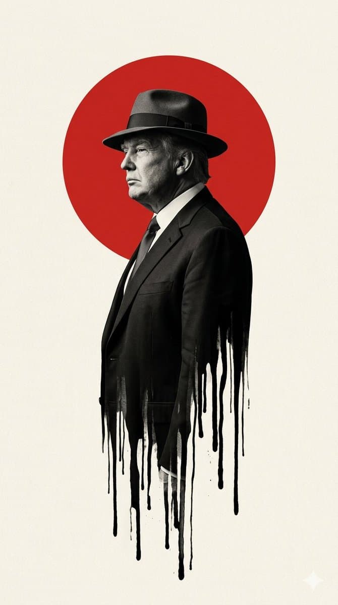 Noir Man With Red Sun Poster preview image 2