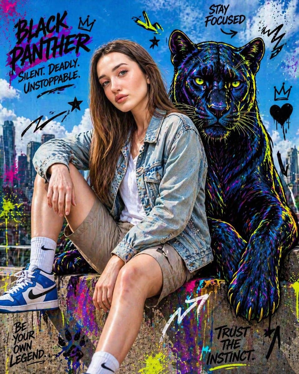 Mixed-Media Editorial Shot with Cartoon Character preview image 3