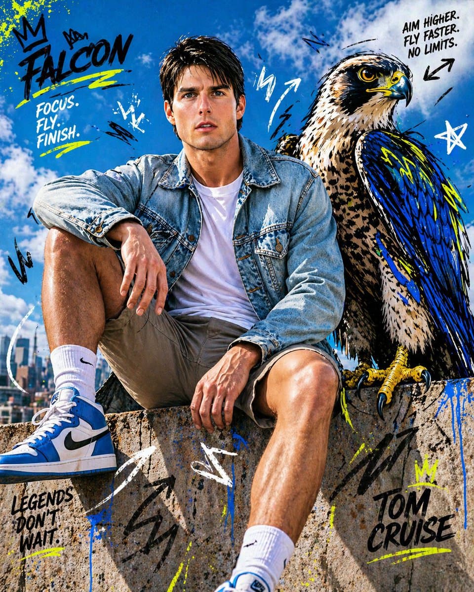 Mixed-Media Editorial Shot with Cartoon Character preview image 4