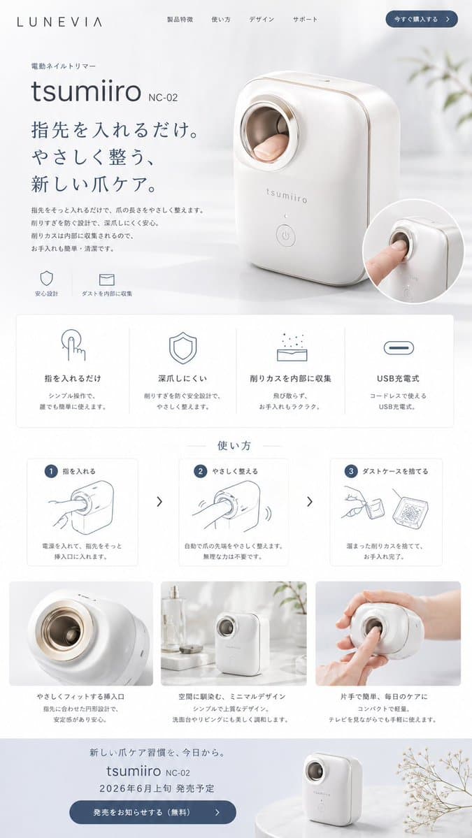 Japanese Nail Trimmer Landing Page preview image 1