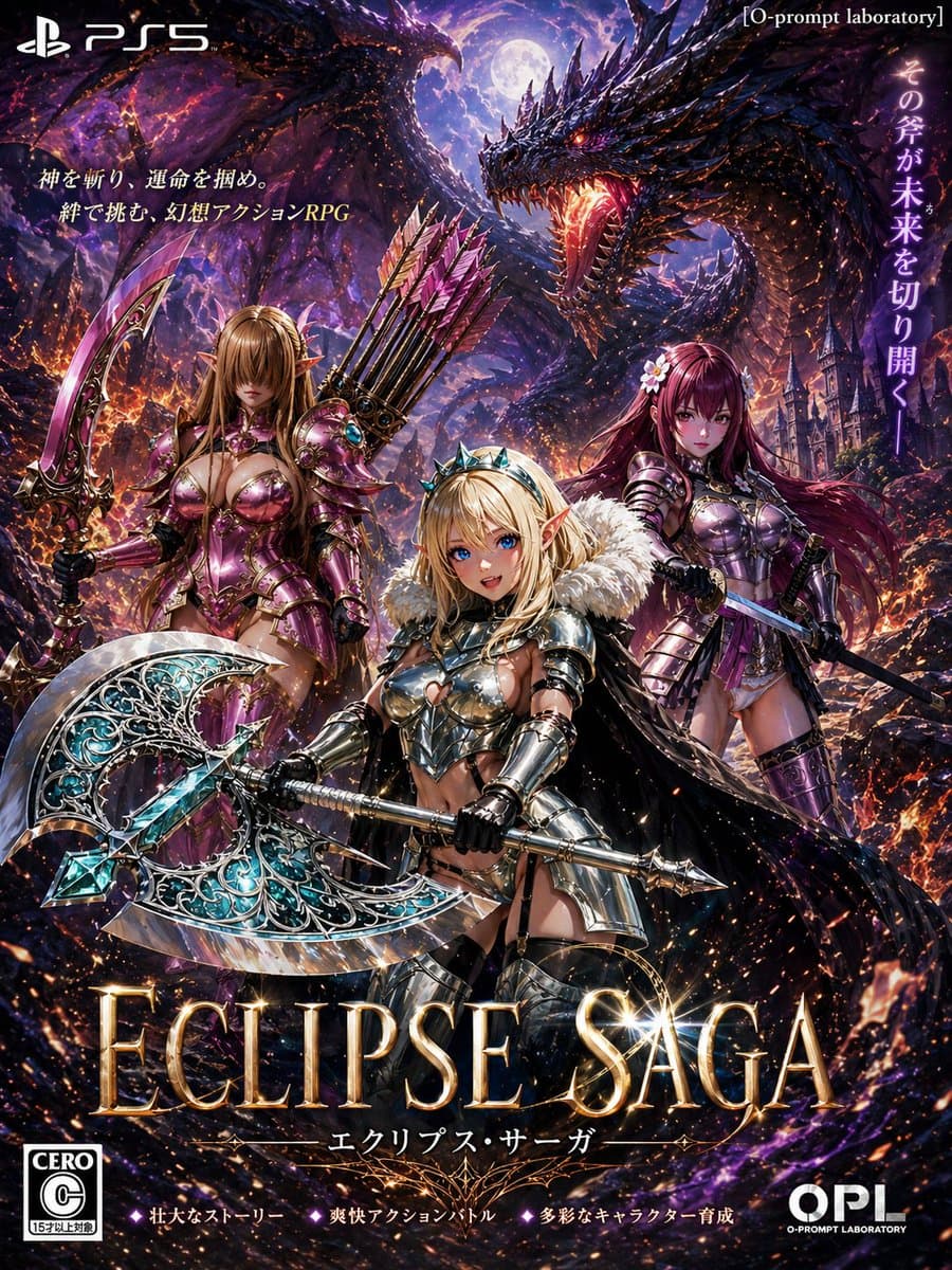 Dark Fantasy PS5 RPG Cover Art preview image 1