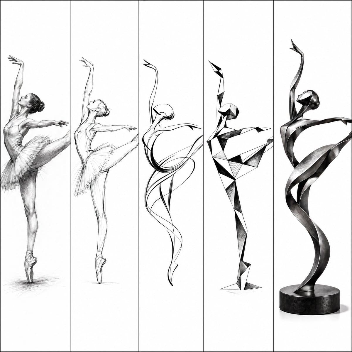 Artistic Progression Ballerina Sculpture preview image 1