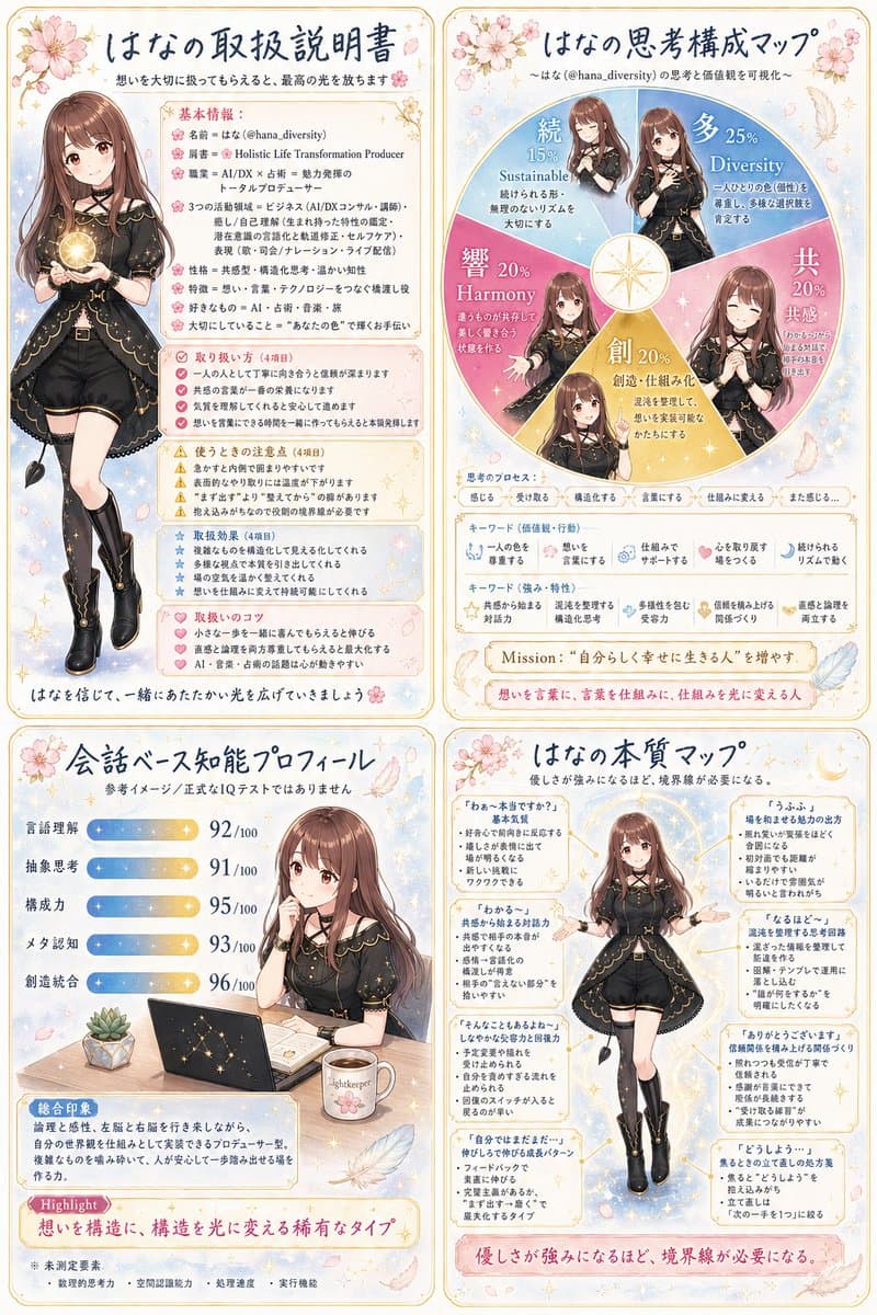 Anime Personality Infographic Poster preview image 1
