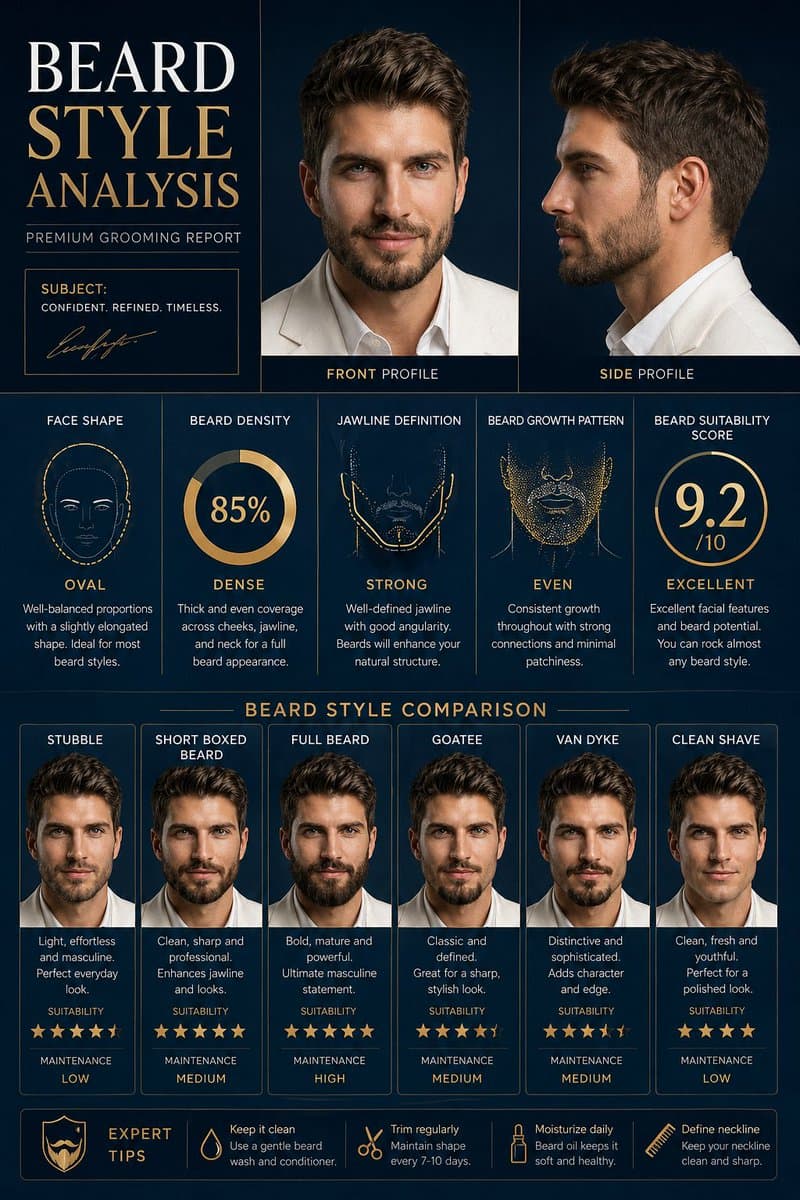 Beard Style Analysis Poster preview image 1