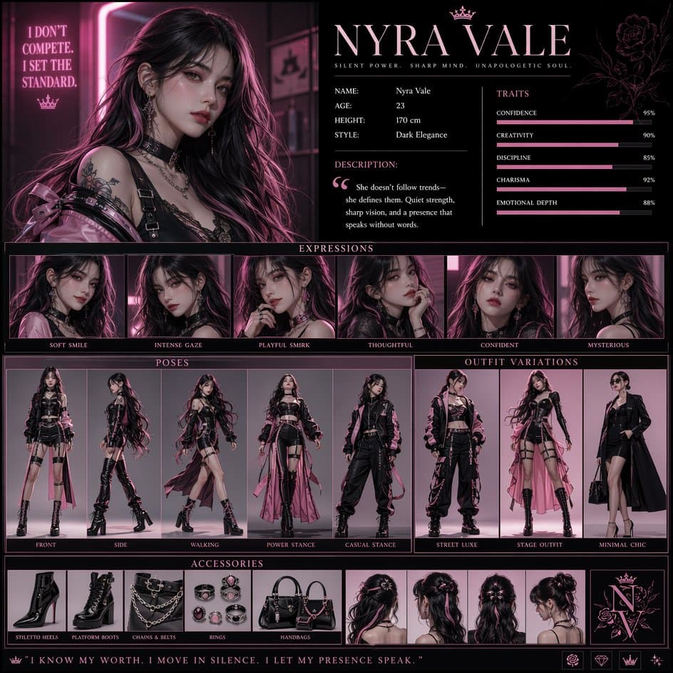 Luxury Fashion Character Concept Poster preview image 1