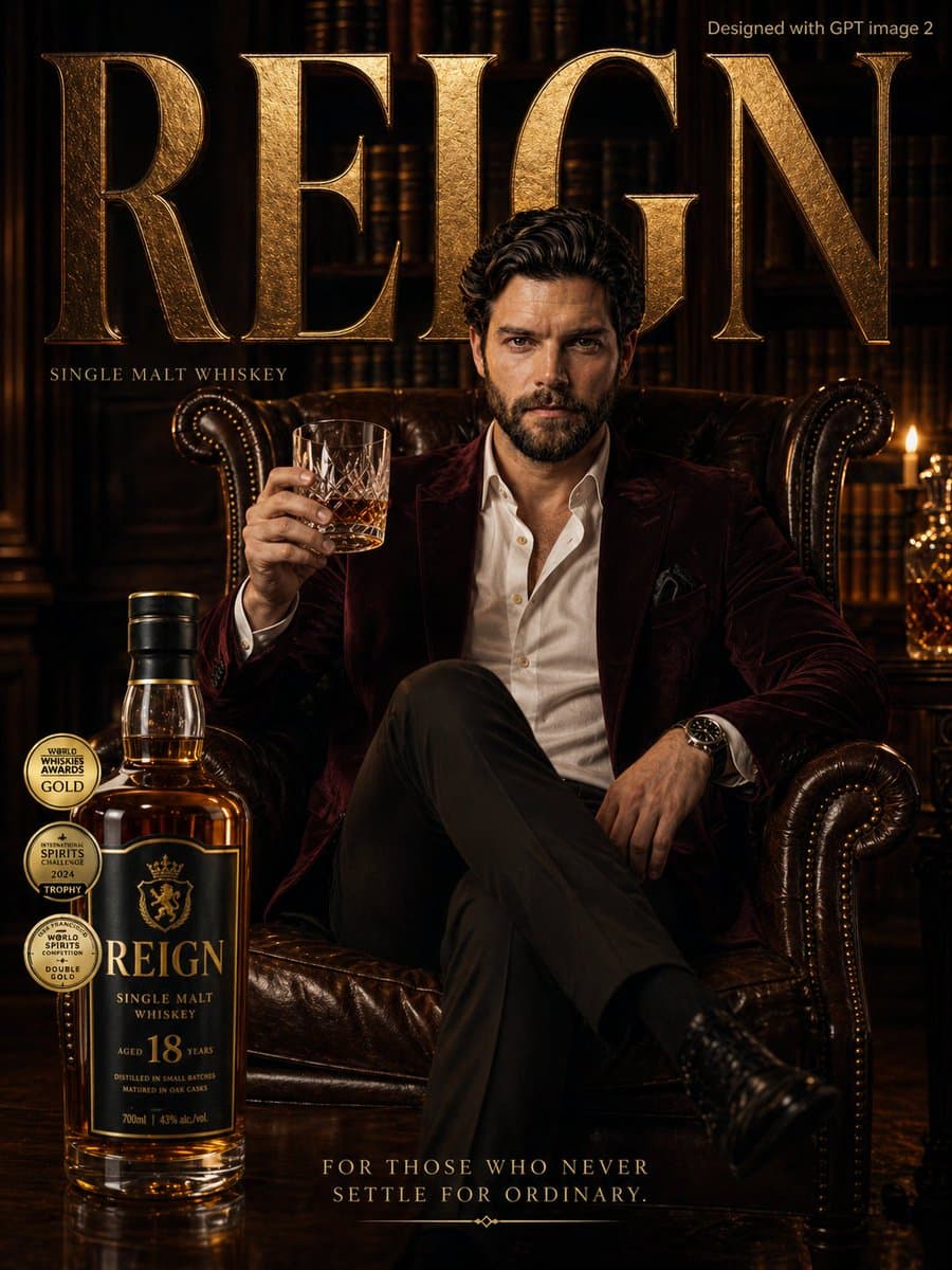 Premium Whiskey Brand Advertisement preview image 1