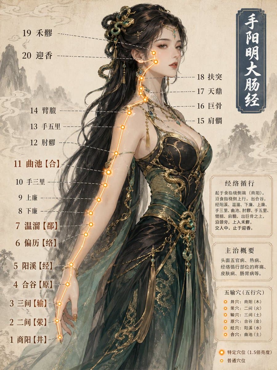 Chinese Medicine Meridian Infographic preview image 1