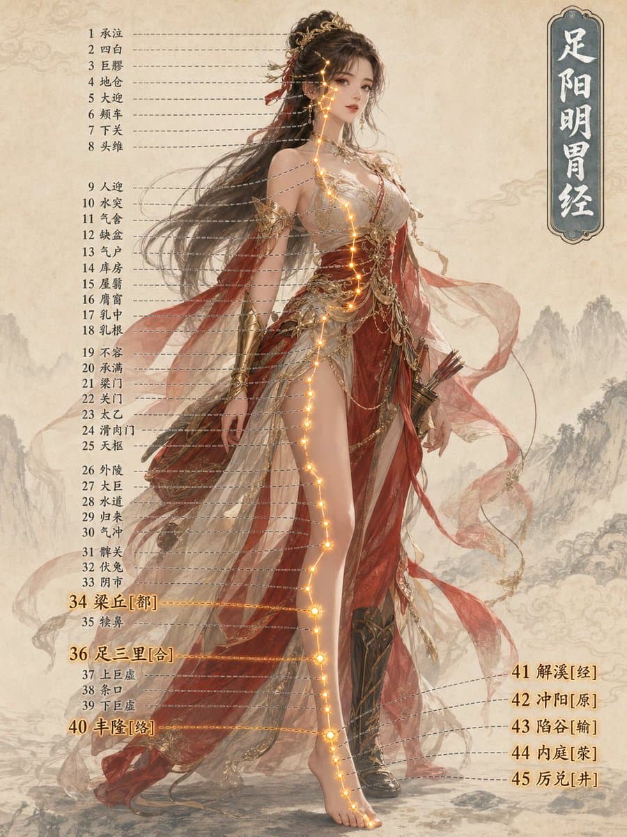 Chinese Medicine Meridian Infographic preview image 2