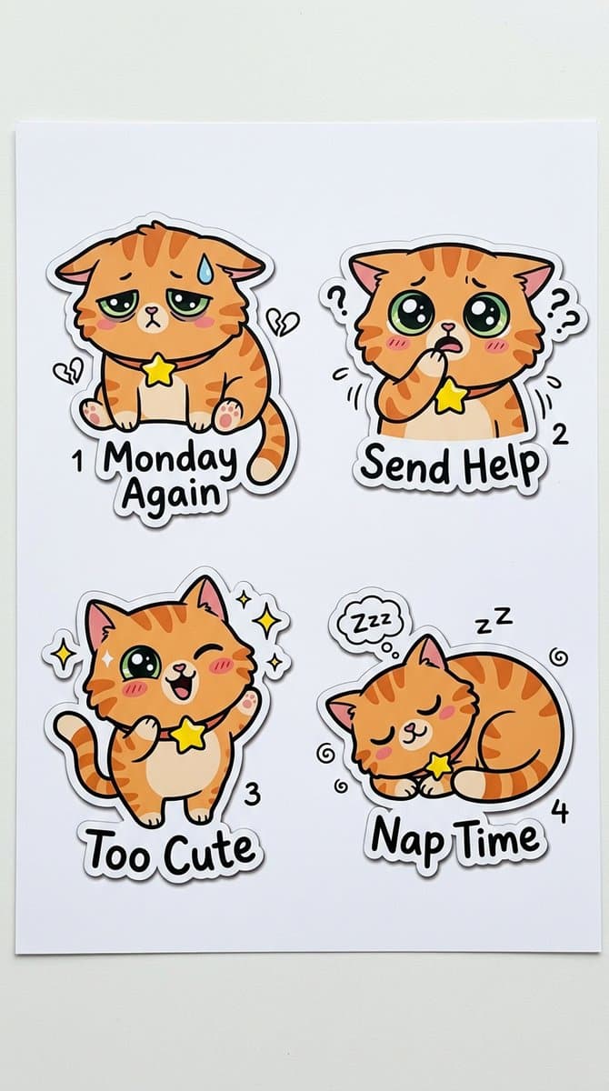 Cartoon Sticker Sheet Generator preview image 1