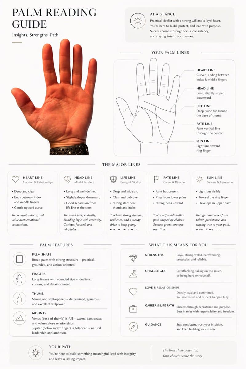 Editorial Palm Reading Infographic preview image 1