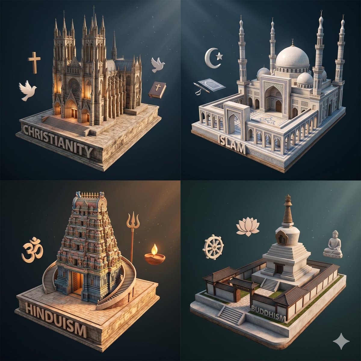Isometric Religion Architecture Grid preview image 1