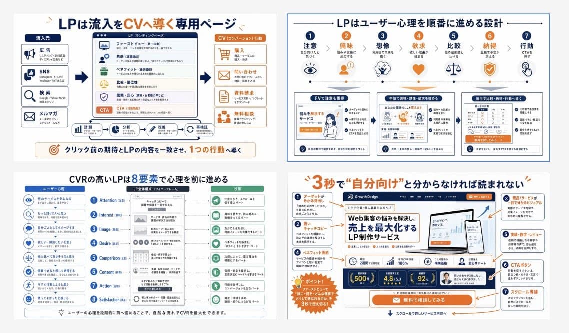 Japanese LP Conversion Infographic Grid preview image 1