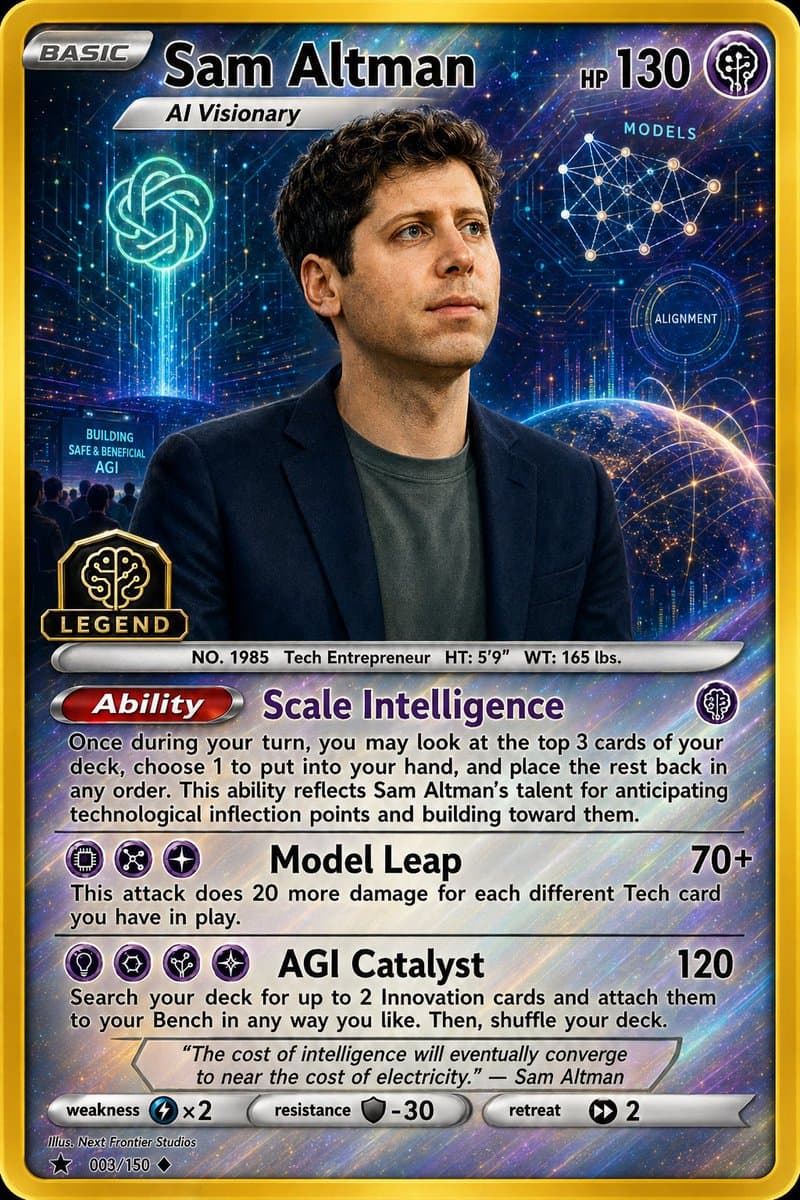 Holographic AI Visionary Trading Card preview image 1