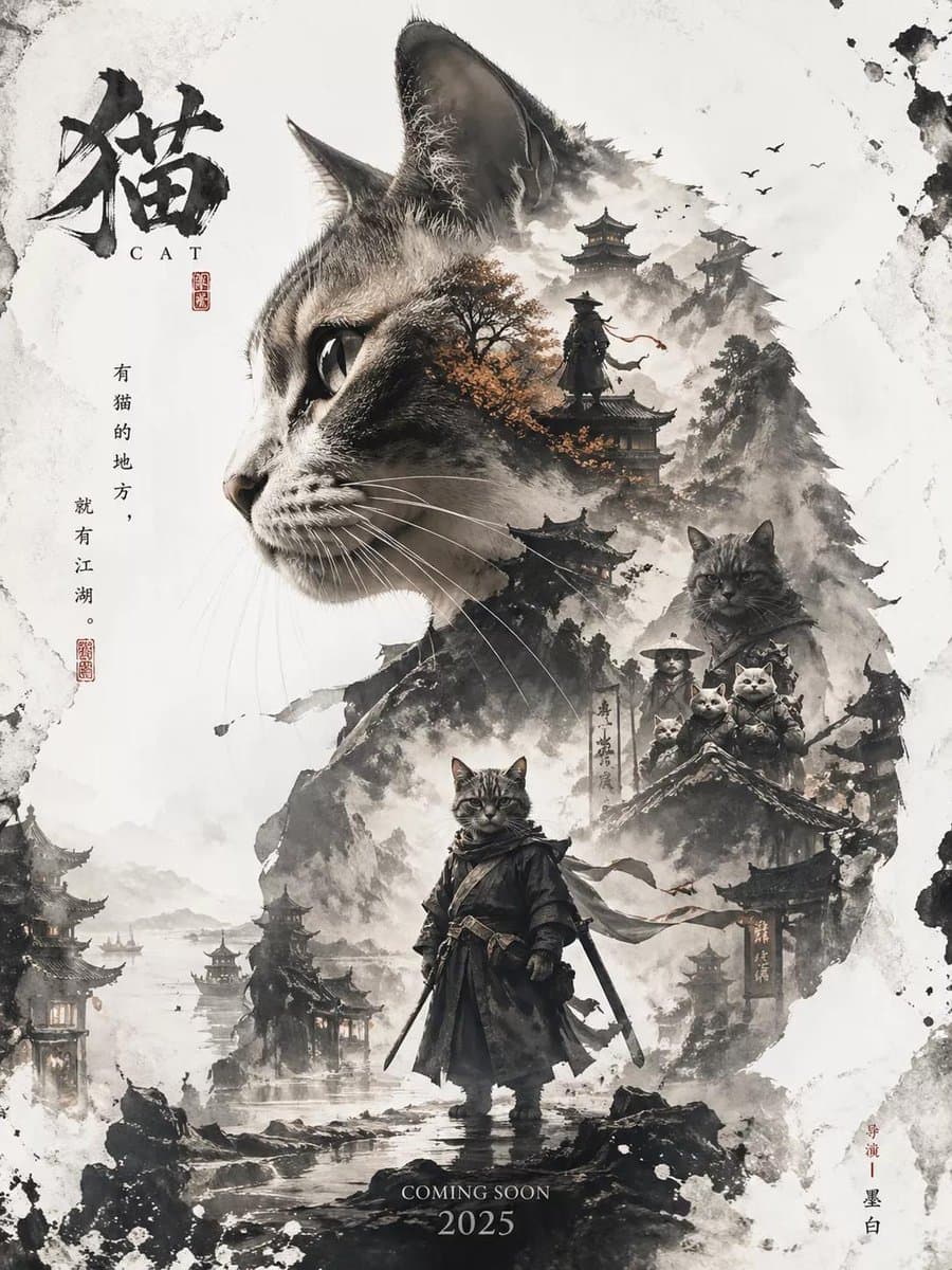 Oriental Aesthetic Poster Design preview image 2