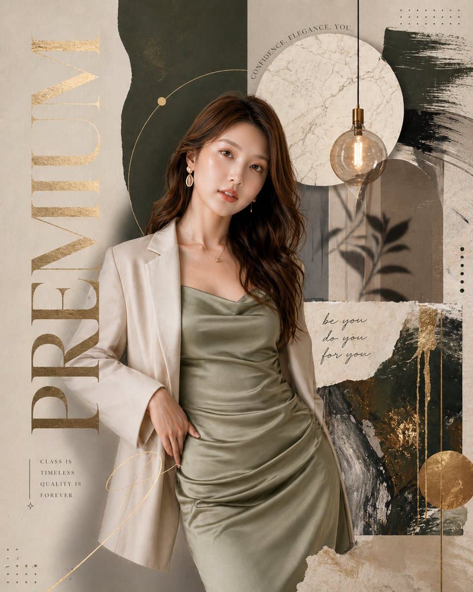Luxury Fashion Editorial Magazine Poster preview image 1