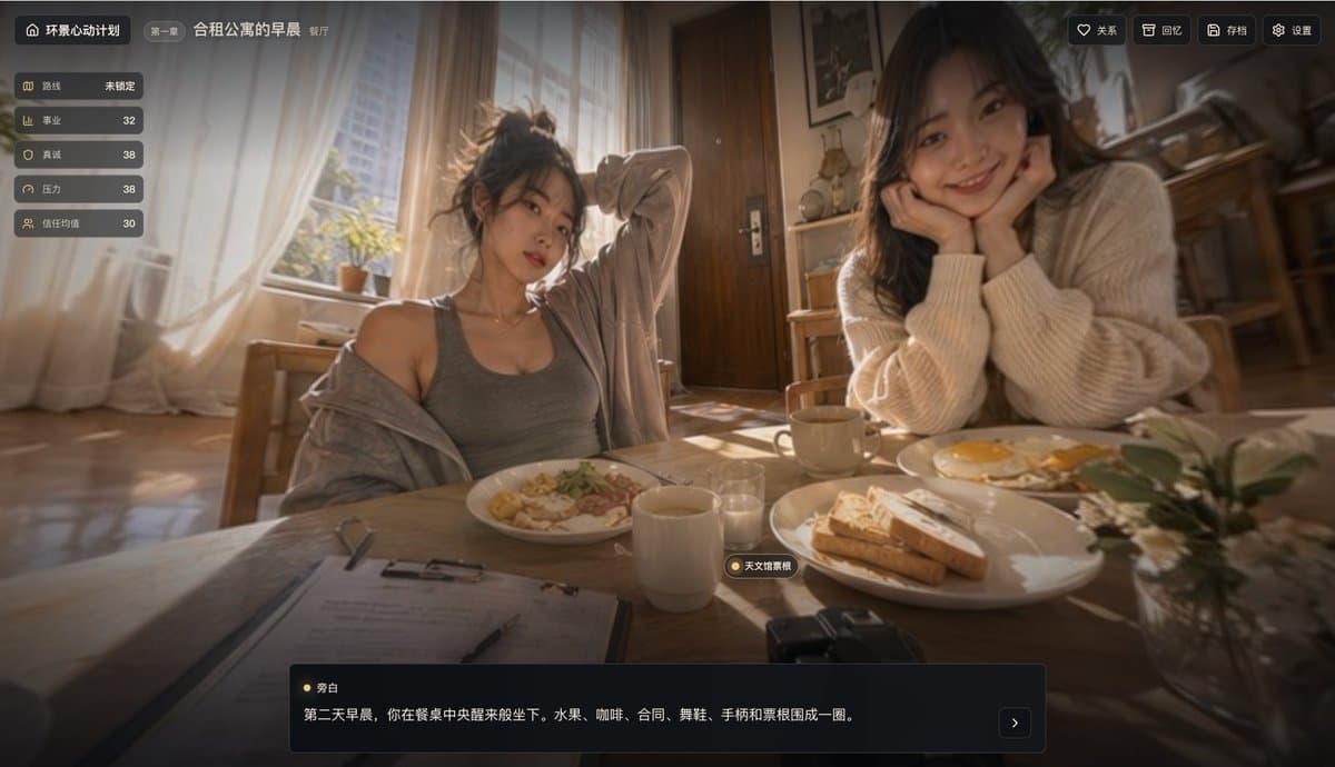 Cinematic Morning Apartment Game UI preview image 1