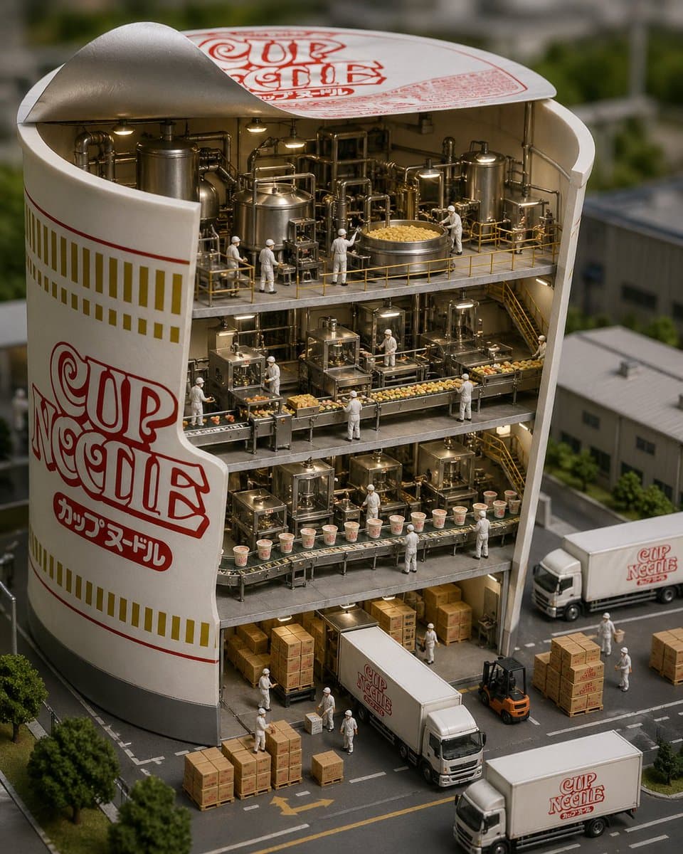 Cup Noodle Factory Cross-Section Diorama preview image 1