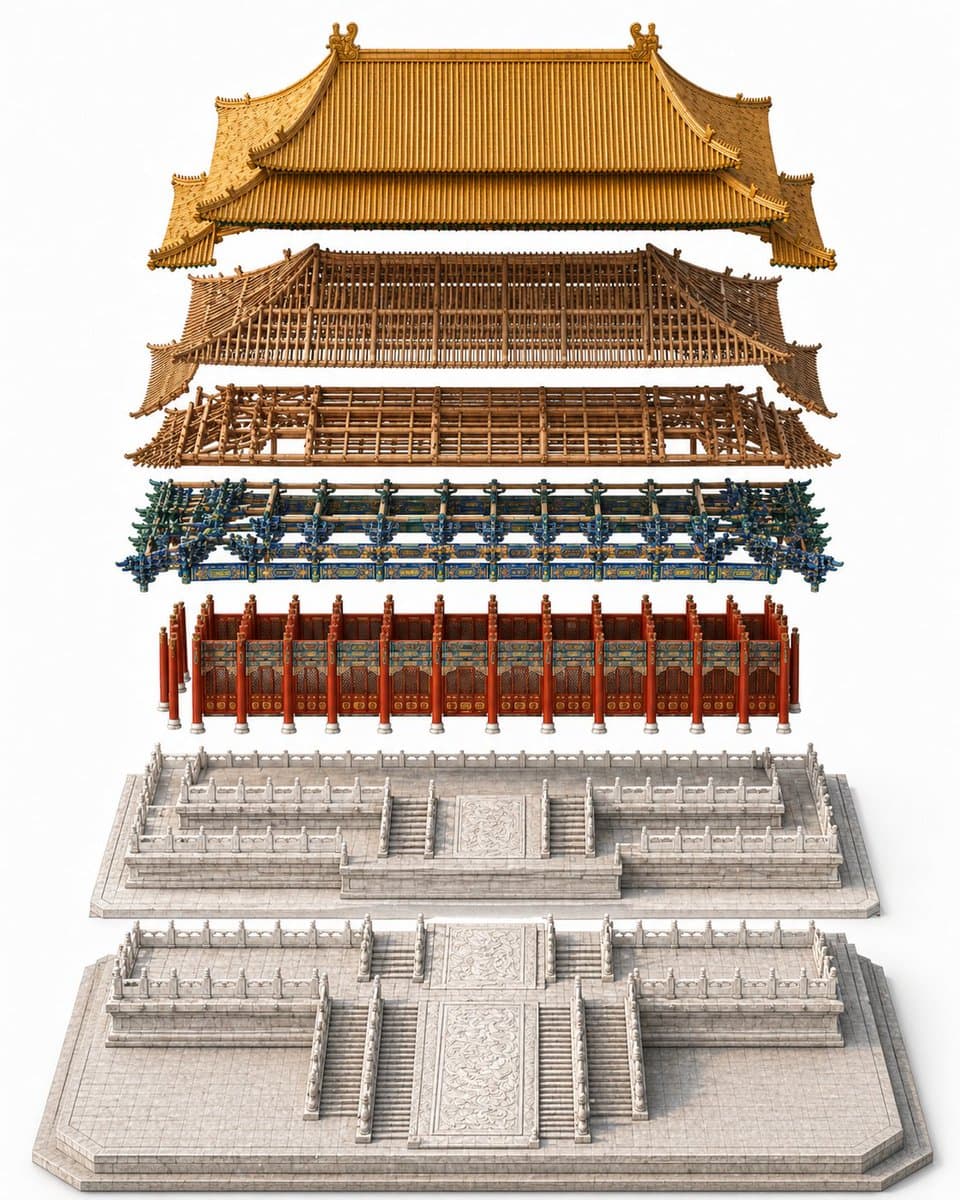 Exploded Imperial Palace Hall Diagram preview image 1