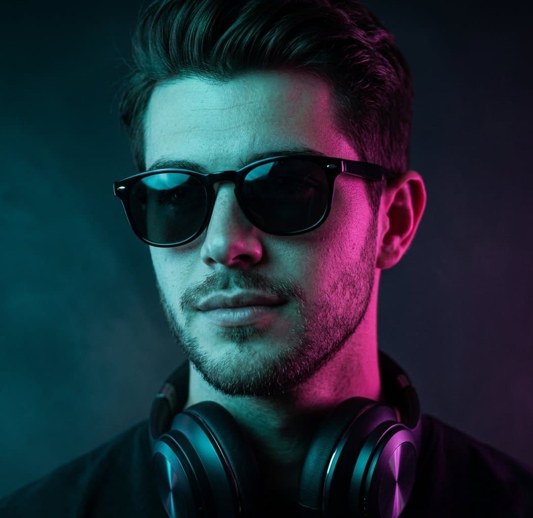 Neon Cyberpunk Portrait preview image 1