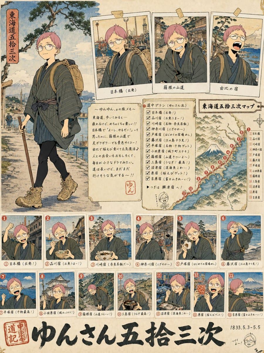 Tokaido Anime Travel Poster preview image 1