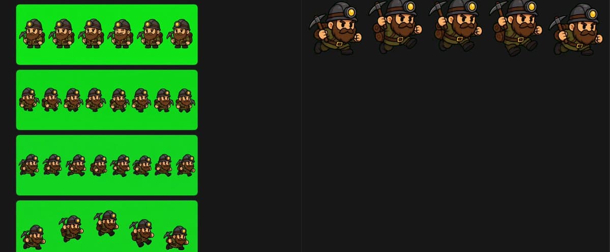 Chibi Miner Game Sprite Sheet preview image 1