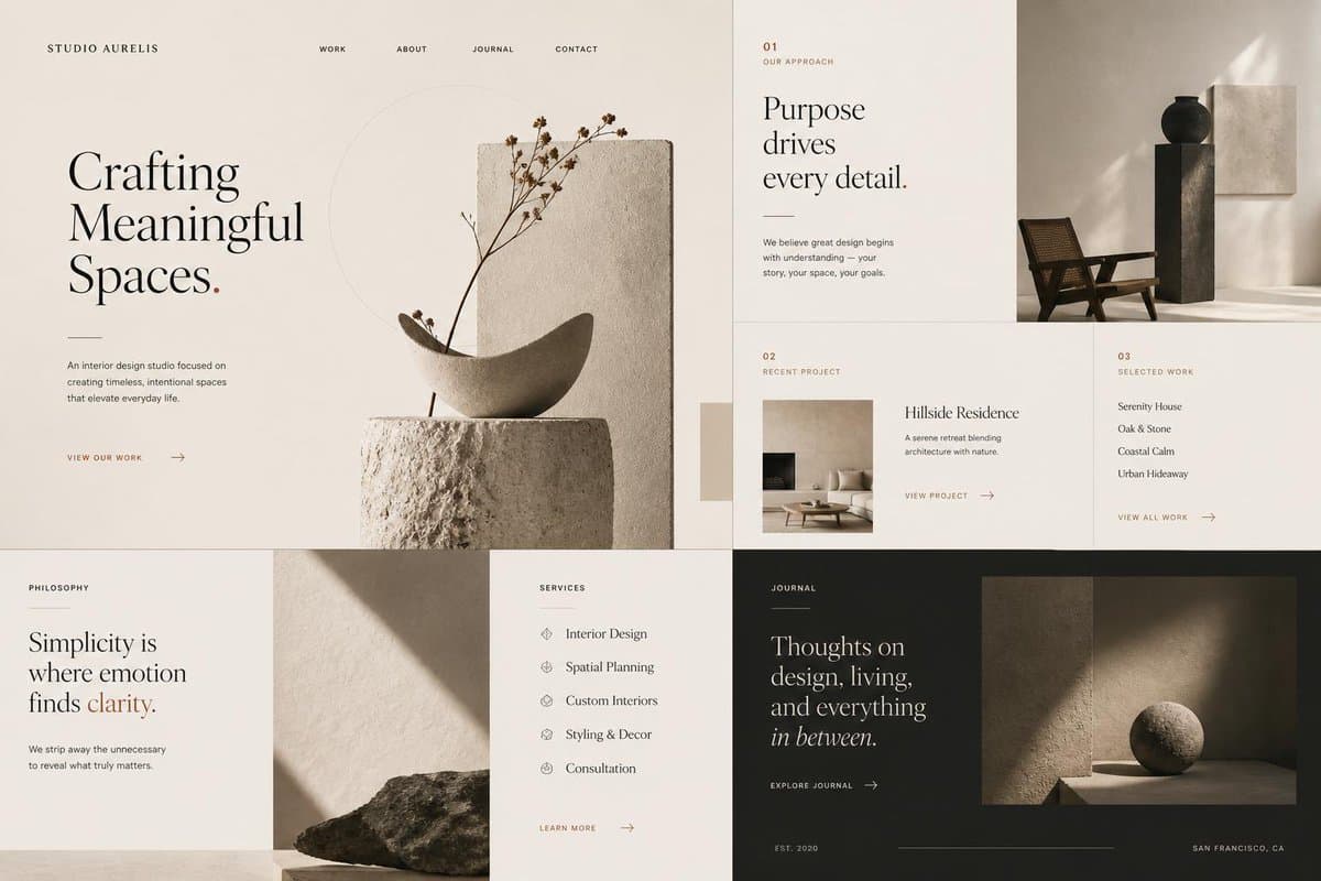 Minimal Interior Studio Website preview image 1