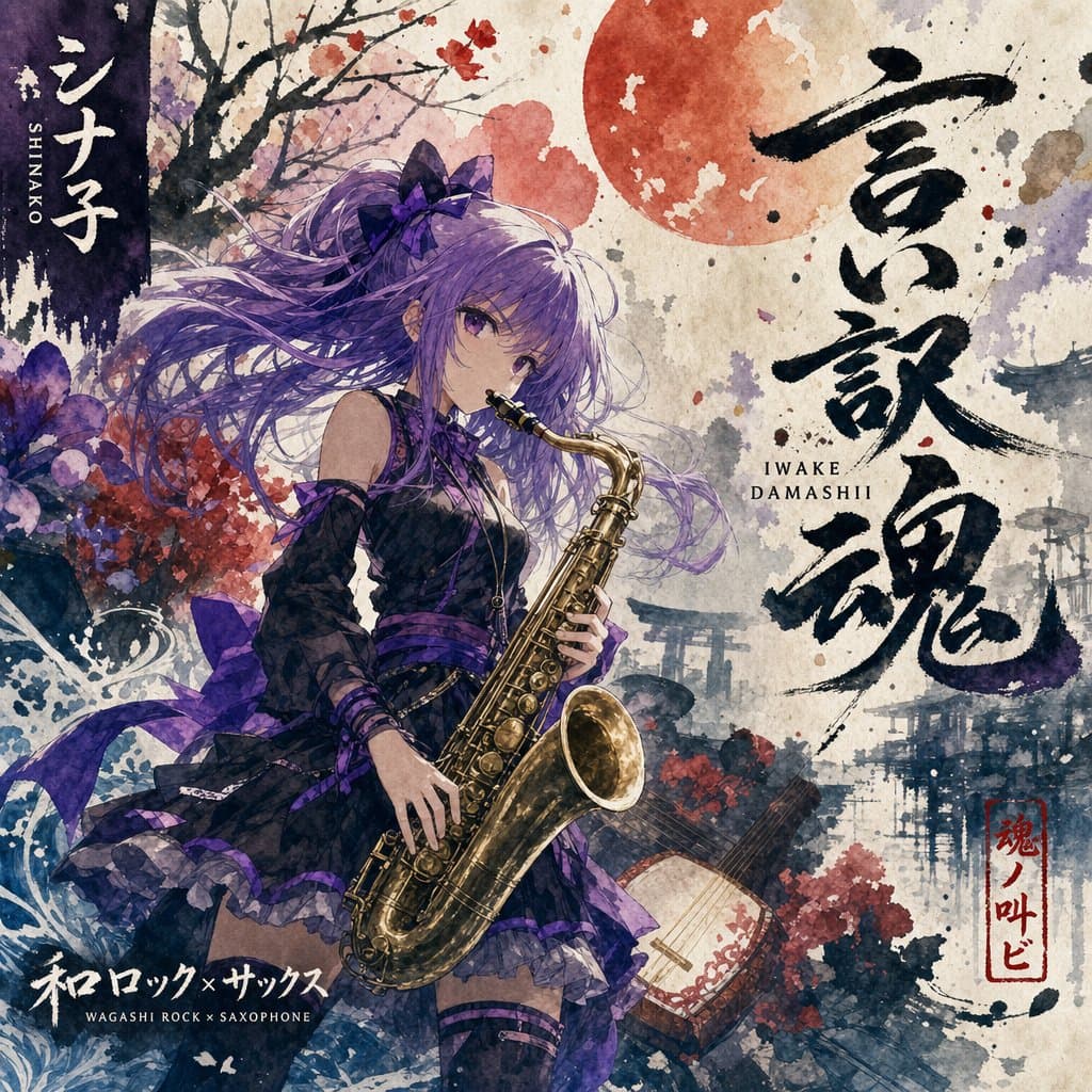 Japanese Rock Saxophone Album Cover preview image 1