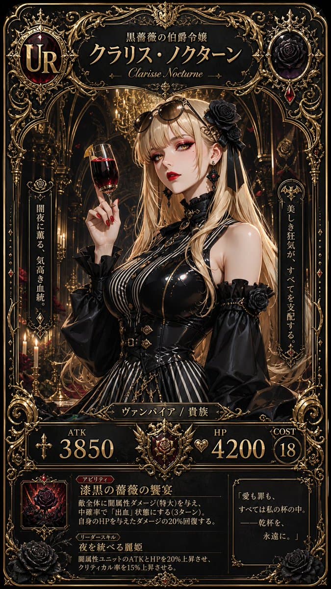 Gothic Blonde Wine Portrait preview image 2