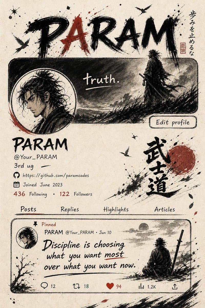 Samurai Ink Social Profile preview image 1