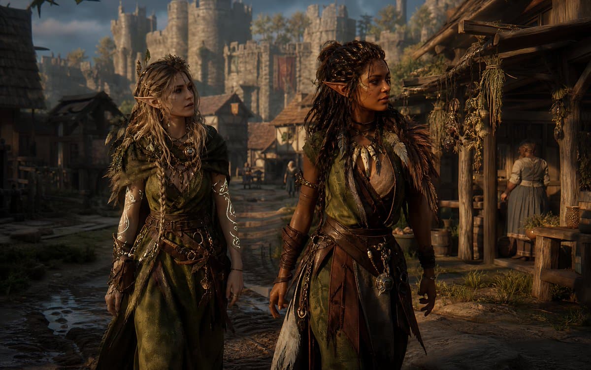 Censored Elven Adventurers in Medieval Village preview image 1