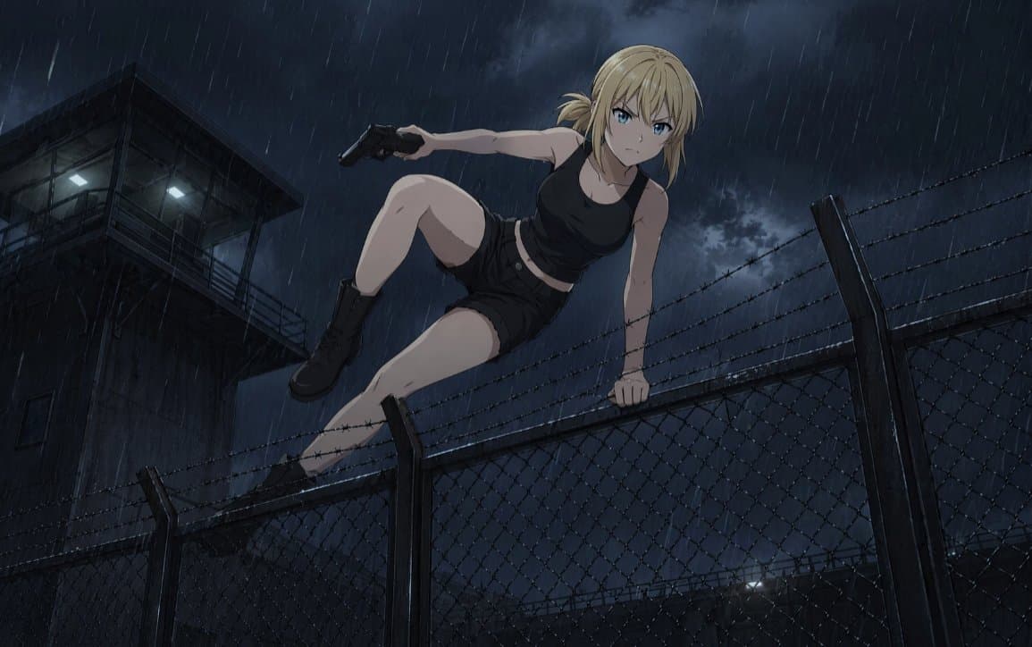 Rainy Anime Fence Escape preview image 1